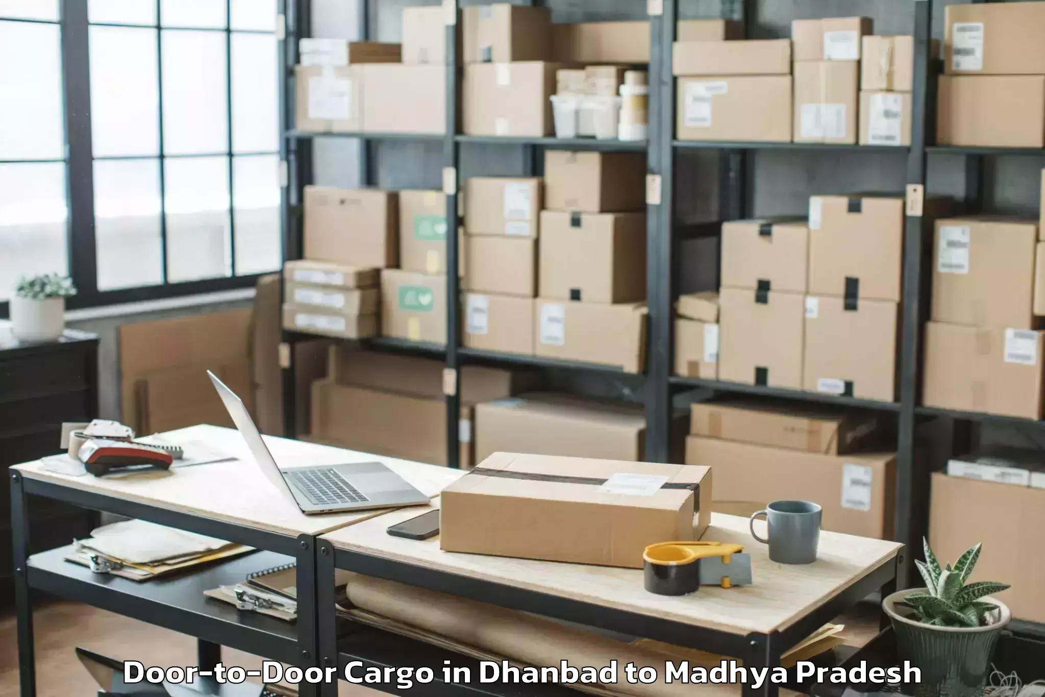 Book Dhanbad to Jabalpur Door To Door Cargo Online